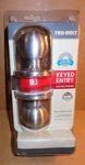 Tru-bolt Keyed Entry Locking Exterior Round Door Knobs Satin Nickel With 2 Keys. Fixed Price $8.95.