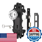 Toptotoo Vintage Crystal Glass Door Knobs Mortise Lock Set Skeleton Key For. Fixed Price $67.17.