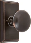 Providence Oil Rubbed Bronze Door Set With Round Brass Privacy Knobs. Fixed Price $226.99.