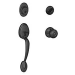 Schlage F60PLY622GEO F60-PLY-622-GEO Matte Black Plymouth Handle Set With Georgi. Fixed Price $192.84.