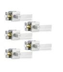 5 Pack Razcc Heavy Duty Interior Door Lever Handle Keyless Lock Satin Nickel GD1. Fixed Price $49.99.