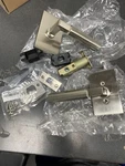 Emtek 505FAUS15 Faceted Dummy Door Lever Set, Satin Nickel. Fixed Price $148.99.