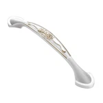 Solid Ivory Cabinet Hardware Handle Pull Lustrous Chrome Gold Flower Dresser .... Fixed Price $36.01.