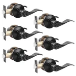 Probrico 6 Pack Privacy Door Leverlocking Black Handle Set For Bathroom. Fixed Price $144.61.