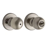 Kwikset 300P 5 Rcal Rcs Polo Bed / Bath Privacy Knob, Antique Brass. Fixed Price $27.99.