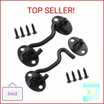 Waziaqoc 2PCS 3 Inch Hook And Eye Latch, Stainless Steel Heavy Duty Barn Door Lo. Fixed Price $15.72.