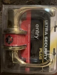 Ultra Security Plus Entry Door Lock Set Lever Handle Brass Finish Gold Metal. Fixed Price $30.00.