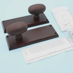 Emtek Non-keyed Bronze Egg Dummy Door Knob Set Burgundy Sandcast Finish. Fixed Price $64.99.