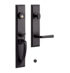 Signature Hardware 479118 Aurick Matte Black Keyed Entry Door Lever Set. Fixed Price $230.75.