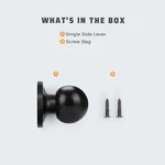 2 Pack Matte Black Non-turning Dummy Door Knob, Single Side Closet Knobset,. Fixed Price $25.41.