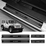 Zzeqyg 4 Pcs Stainless Steel Door Sill Protector Compatible With Jeep Wrangle.... Fixed Price $84.91.