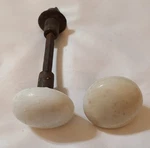 Vintage White Ceramic Porcelain Door Knob Set Handle House Restoration Project. Fixed Price $24.88.