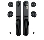 Hisafe Double Handle Set For Front Door, Matte Black Keyed&dummy Exterior. Fixed Price $120.00.