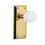 Nostalgic Warehouse York Plate Interior White Porcelain Round Door Knob 733134. Fixed Price $354.23.