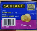 Schlage F170 GEO620 Georgian One-sided Dummy Door Knob Antique Pewter. Fixed Price $11.99.