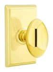 Emtek 8521EUS3NL Dummy, Rectangular Rosette, Egg Knob, Unlacquered Brass. Fixed Price $115.00.