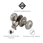 Cambridge Brass Entry Door Knob Silver Satin Nickel. Fixed Price $41.25.