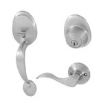2.4 In. Satin Nickel Wave Door Lock Handleset By Honeywell. Fixed Price $59.98.
