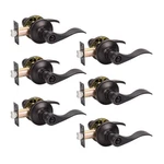 Knobwell 6 Bronze Lever Door Handles Privacy Pack, Oil Rubbed. Fixed Price $145.90.