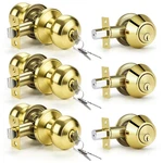 Knobwell 3 Pack Keyed Alike Door And Double Cylinder Deadbolt Set Exterior. Fixed Price $112.05.