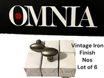Omnia Passage Egg Oval Door Knob Vintage Iron Finish Nos Lot Of 6. Fixed Price $79.99.