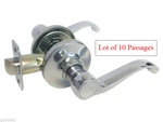 10 Passage Polished Chrome Closet Hallway Lock Door Lever Handle Knobs. Fixed Price $139.95.