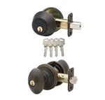 Copper Creek EKDB141TB Egg Door Knob Keyed Alike With Deadbolt Combination, Tusc. Fixed Price $24.99.