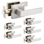 Probrico 6 Pack Satin Nickel Square Door Lever Handle Lockset Keyless. Fixed Price $145.94.