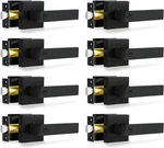 Privacy Door Levers, 8 Pack Matte Black Handles Heavy Duty Bed Bath. Fixed Price $157.99.