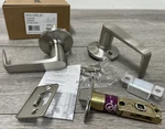 Kwikset 407CNL -15 Carson Passage Door Lever Set- Satin Nickel. Fixed Price $9.99.