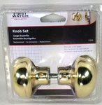 First Watch Knob Set 1130 Polished Brass Classic Round Door 1-3/8 1-3/4". Fixed Price $19.84.