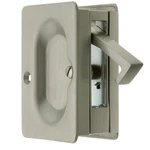 Emtek 3-1/2 Inch Height Passage Pocket Door Lock Satin Nickel. Fixed Price $20.00.