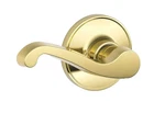Schlage J-series Lasalle Passage Door Lever Set, Polished Brass J10 605. Fixed Price $17.99.