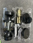 Need Screws: Kwikset Pismo 991 Entry Knob & Single Cyl Deadbolt Black Combo Pack. Fixed Price $16.80.