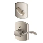 Schlage F59ACC619GRWLH Lock Company Accent Left Handed Lever Single Cylinder Int. Fixed Price $118.05.