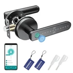 Biwibon Fingerprint Door Knob With 5 Unlock Options, Ant. Fixed Price $80.44.