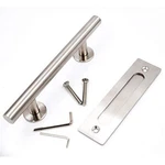12IN Sliding Barn Door Handle Flush Pull Set Hole Centers 7INCH Brushed Nick. Fixed Price $53.11.