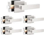 5 Pack Heavy Duty Keyless Nickel Door Handles For Home & Office. Fixed Price $138.99.