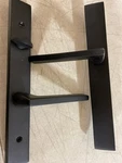 Emtek 12A1US19 Brass Modern Door Lever Set, Keyed Entry, Flat Black. Fixed Price $238.99.