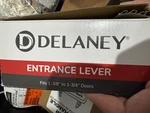 Delaney Handle Entrance Lever Fits 1-3/8 To 1-3/4 Doors. Fixed Price $26.99.