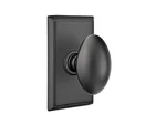Emtek 8121EUS19 Passage, Rectangular Rosette, Egg Knob, Flat Black. Fixed Price $152.00.