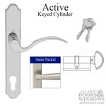 Munchen Active Handle Set M112PL / 374N - Satin Nickel. Fixed Price $350.74.