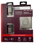 Ridgeway Satin Nickel Single Cylinder Door Knob With Square Rose BVX2D21SJYBVAXJ. Fixed Price $31.99.
