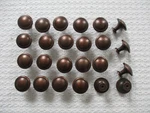 Lot Of 24 Kitchen Pull Knobs Antique Copper Finish 1/4" Top Ring Round. Fixed Price $14.99.