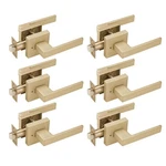 6 Pack Gold Door Handles Interior With Push Lock, Heavy Duty Privacy Kno.... Fixed Price $123.81.
