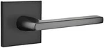 Flat Black Square Rosette Passage With Helios Lever - Right Handed. Fixed Price $235.99.