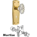 Nostalgic Warehouse Prairie Mortise Full Door Set, Knobs. Plates, 714042. Fixed Price $180.00.