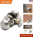 Elegant Polished Stainless Colonial Door Knob - Ambidextrous Passage Handle. Fixed Price $22.99.