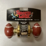 Weslock Sports Football Novelty Interior Door Knob, Polished Brass/steel. Fixed Price $19.99.