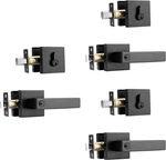 Ncl 3 Pack Keyed Entry Door Lever With Single Cylinder Deadbolt, Alike Hea. Fixed Price $116.99.